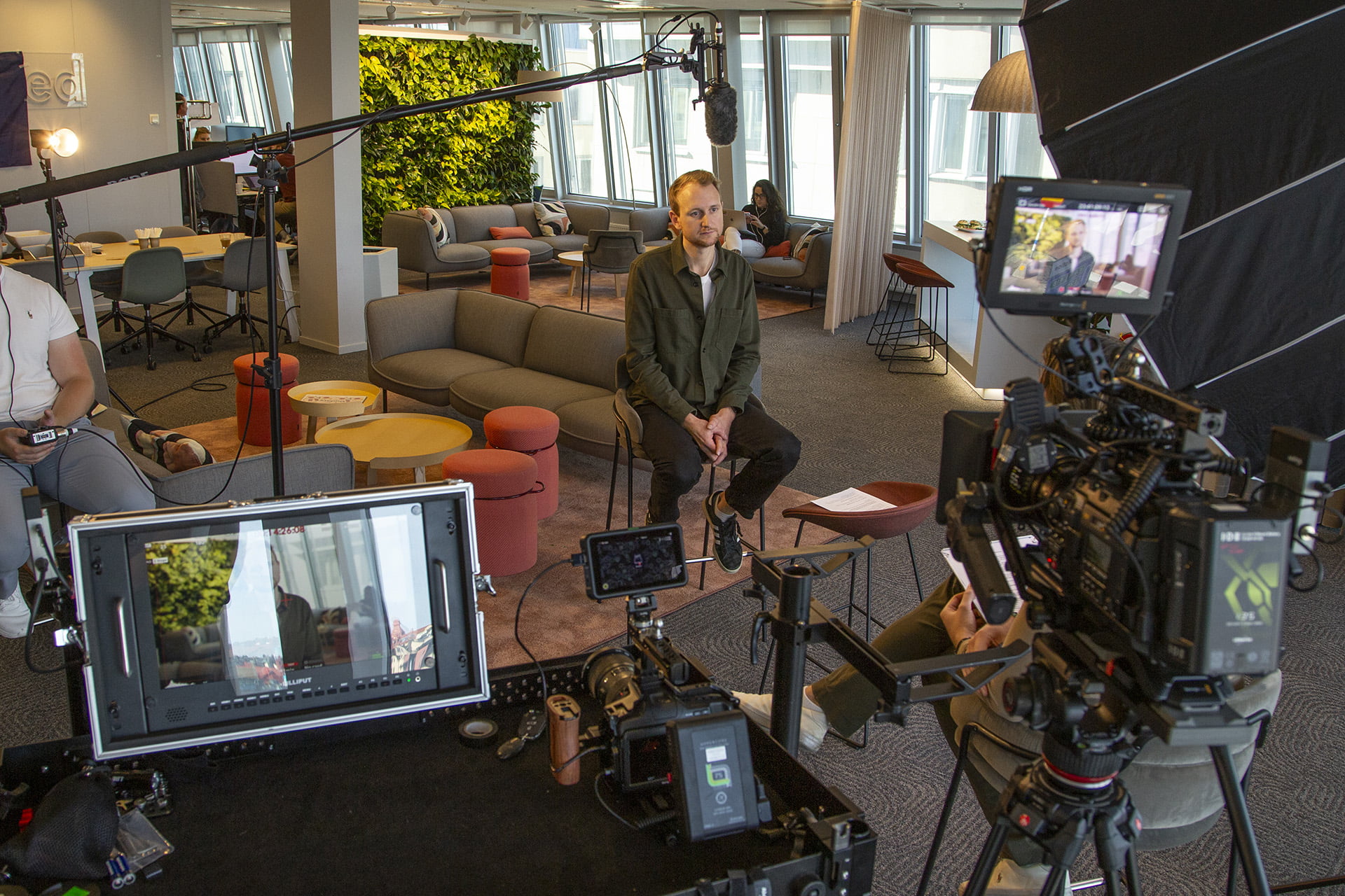 Intervju för företagsfilmproduktion
